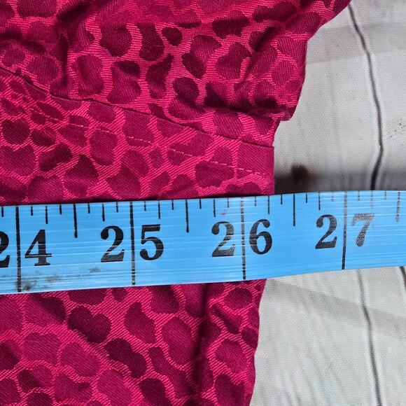 Foxcroft Patterned Long Sleeve V-Neck Button Down Non-Iron Shaped Fit Top 22W - Picture 7 of 8